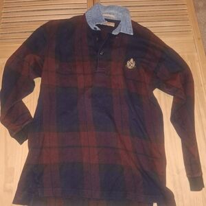 Men's Plaid Shirt with Denim Collar Guess